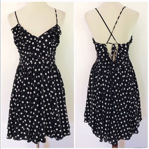 Ark and Co. black polka dot dress
